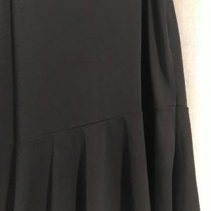 Black Skirt with Asymmetrical Hem